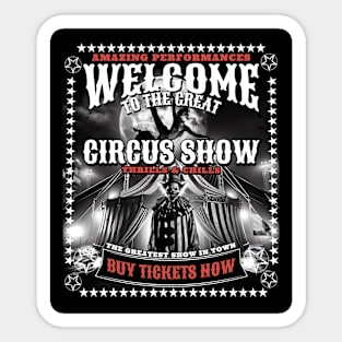 Horror Circus Poster Sticker